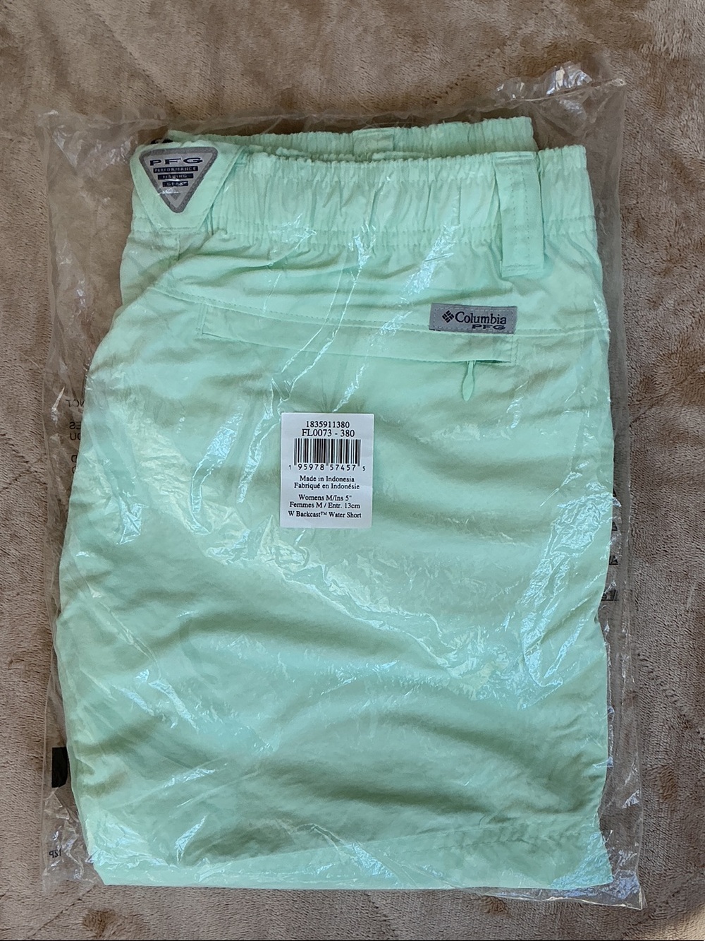 Columbia Mint Green Kids Shorts